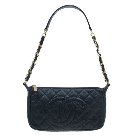 small black chanel cc shoulder bag|chanel shoulder bag ioffer.